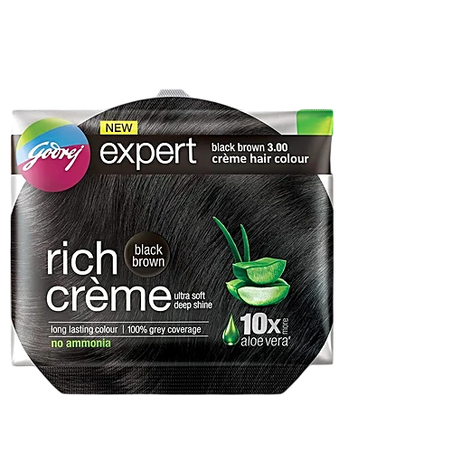 Godrej Expert Rich Black Brown Crème Hair Color Shampoo 20ml